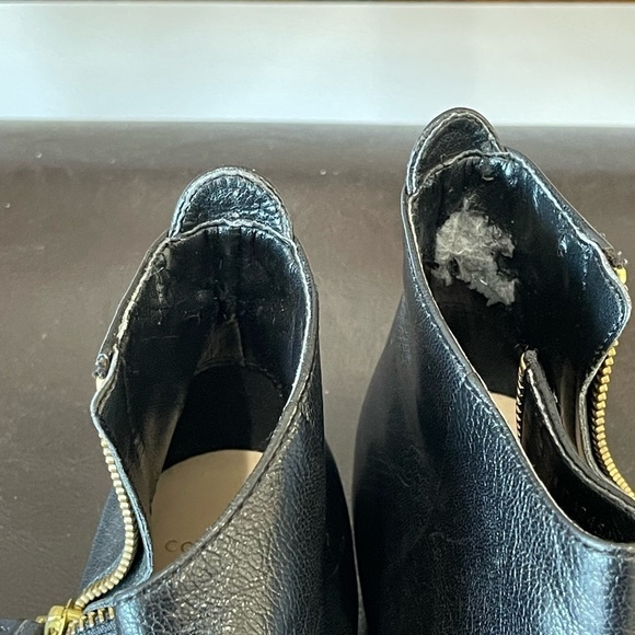 Cole Haan black leather booties in a size 6 side zipper - Picture 8 of 16